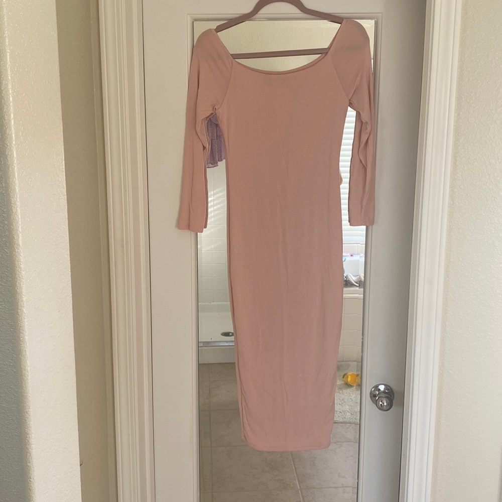 Maternity dress pale baby pink